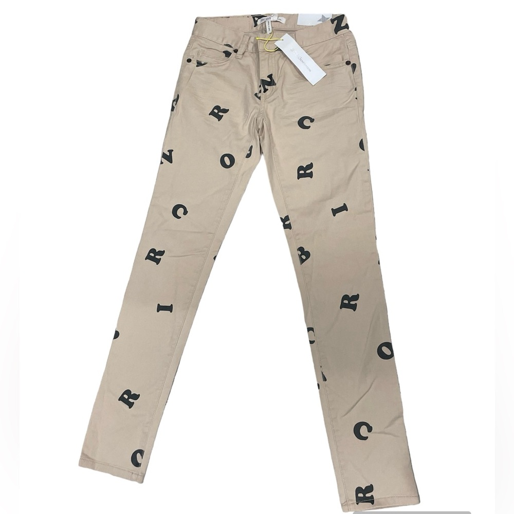 BCBG letter print skinny jeans novelty ABC alphabet BCBGeneration Jasper